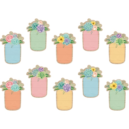 Teacher Created Resources Rustic Bloom Mason Jars Accents, 30 Pieces, PK3 TCR8551